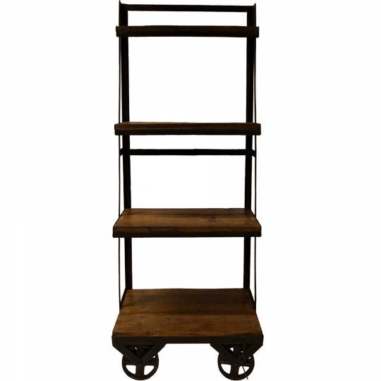 'Rustik' Könyvespolc - Vas/Fa