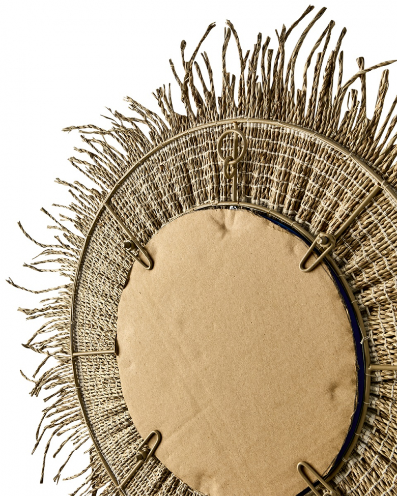Tükör 'Stina' kerek 60cm - Természetes