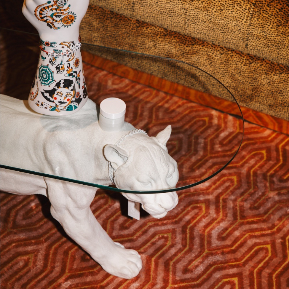 Kávézóasztal 'Dope as hell' - Fehér