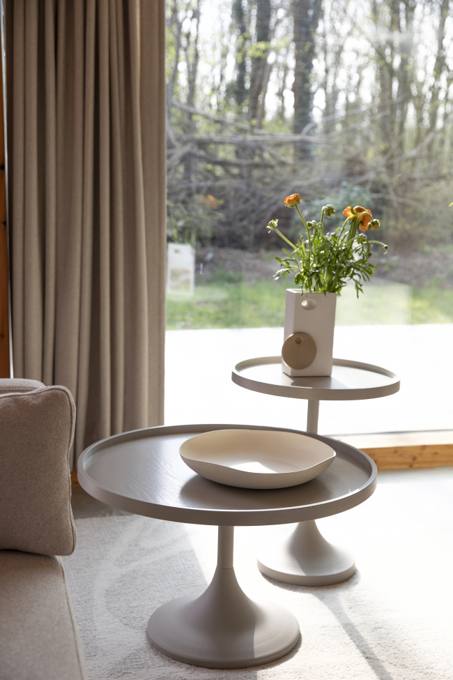 Jason oldalasztal Ø46 cm - Bézs