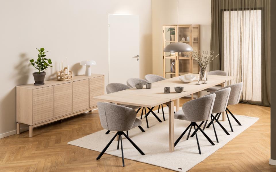 Hudiksvall étkezőasztal 200cm - Természetes