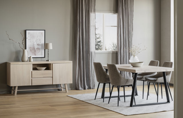 Komód 'Brooklyn' 160x45cm - Fehér pigmentált