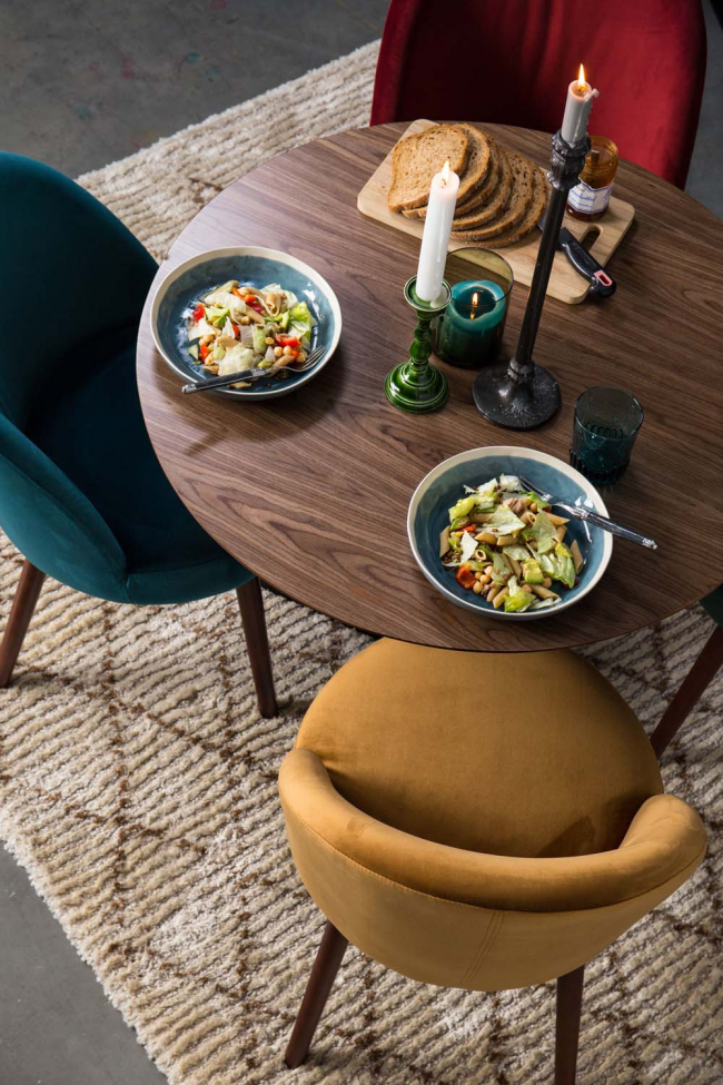 Étkezőfotel 'Glad' - Bársony/Szürke