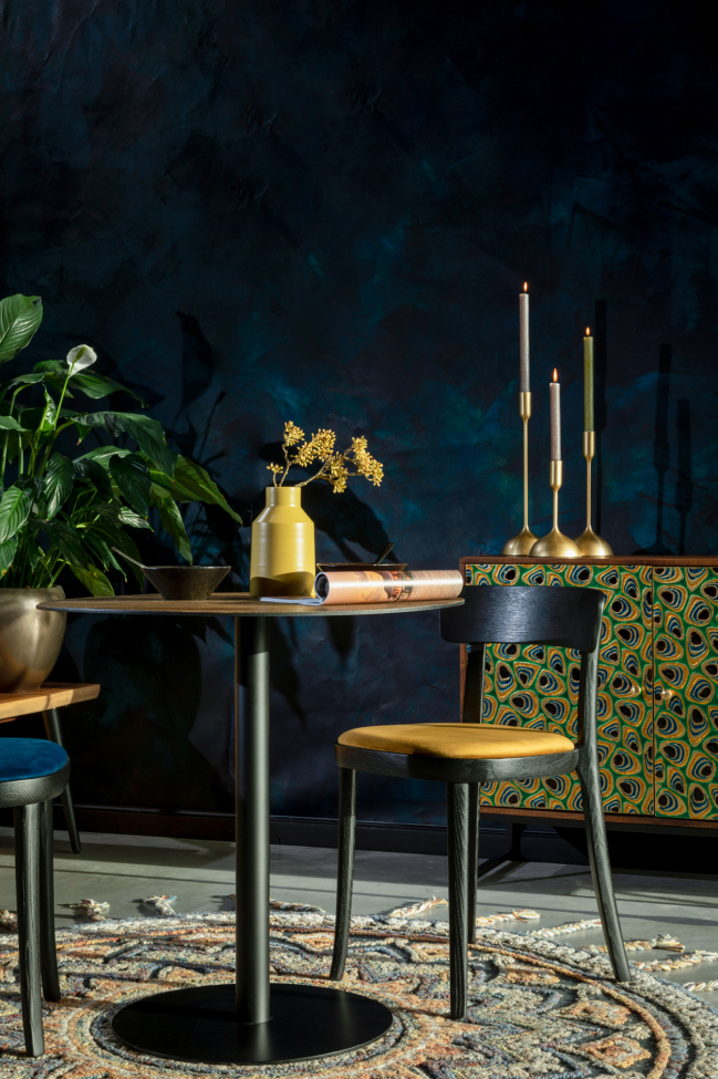 Brandon szék - Fekete/Ocra