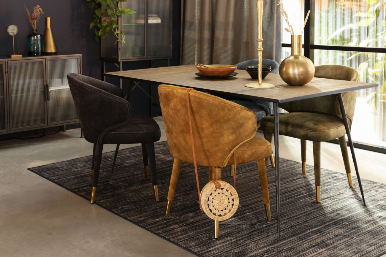 Lunar' bársonyszék - Réz