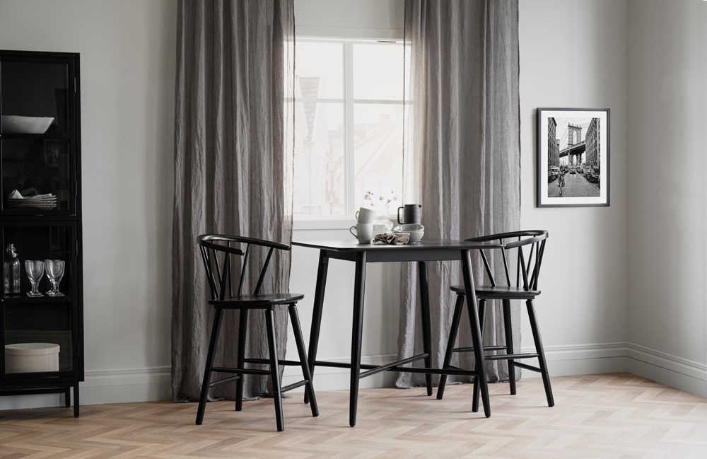 Lotta bárasztal 90x90cm - Fekete