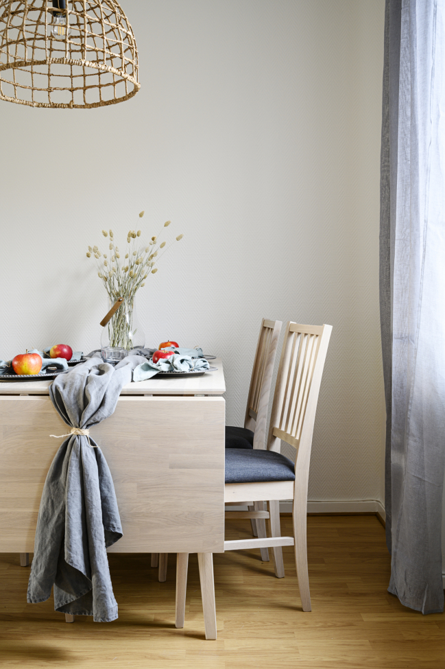 Filippa étkezőasztal 120x80cm - Fehérre festett