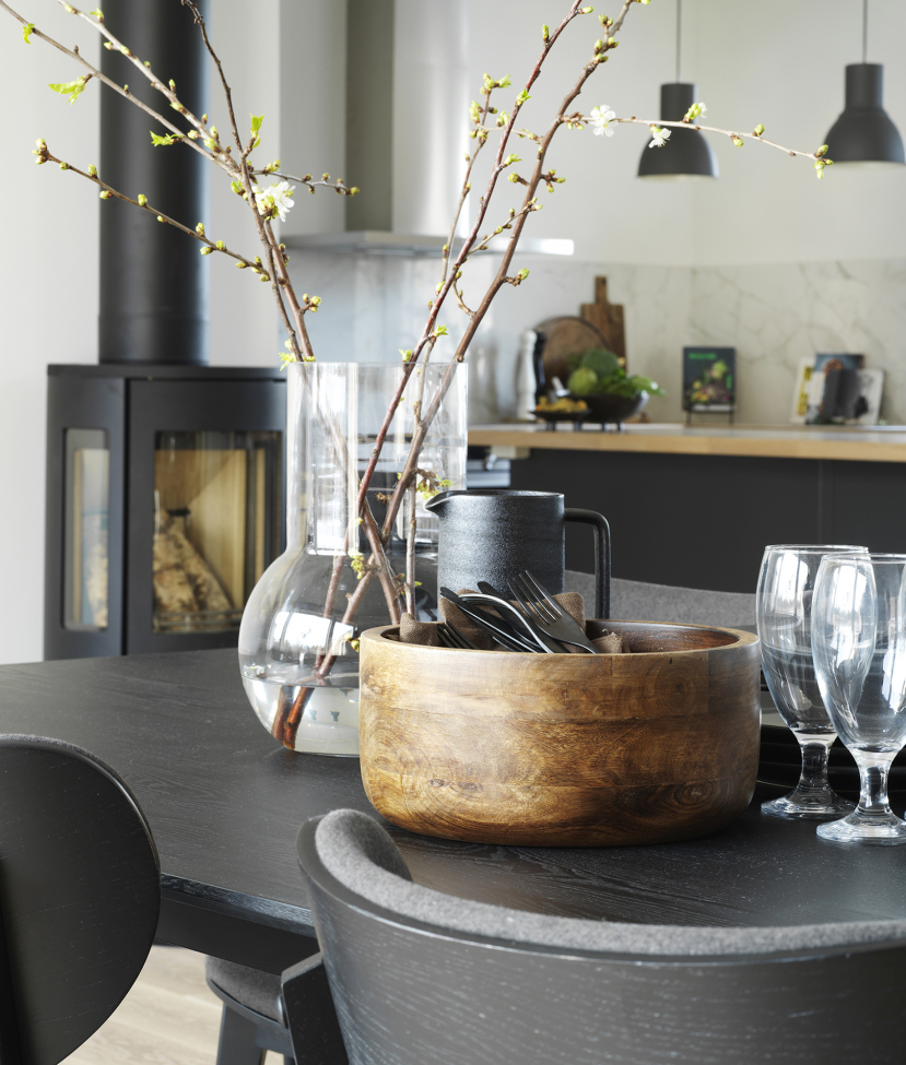 Étkezőasztal 'Yumi' 190x90cm - Fekete