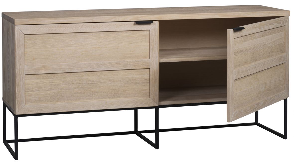 Everett oldalasztal - Fehérre festett tölgy