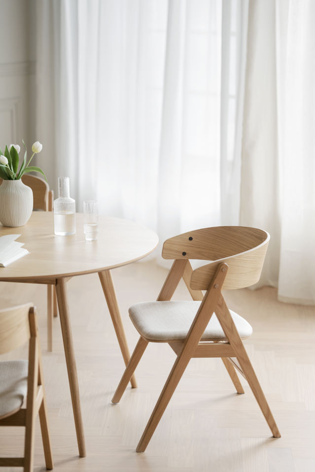 Yumi kerek étkezőasztal 115cm - Tölgy