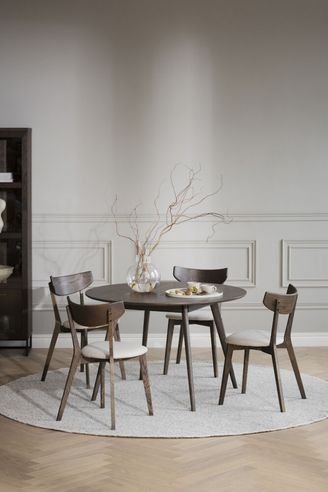 Yumi kerek étkezőasztal 115cm - Barna