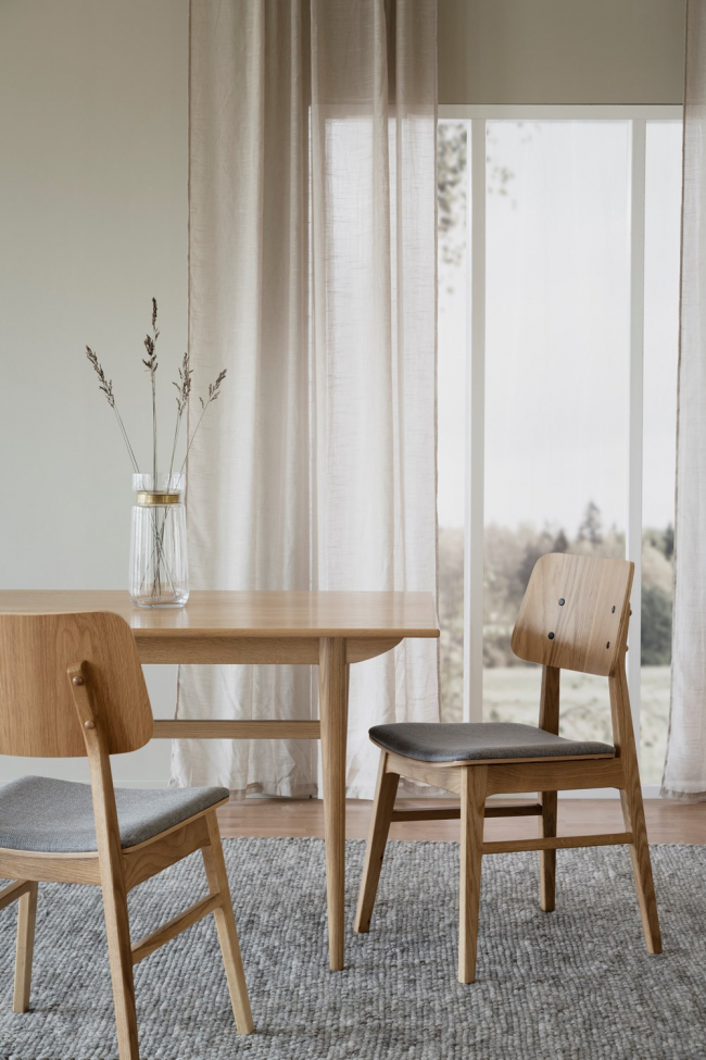 Nagano' szék - Tölgy/Világosszürke