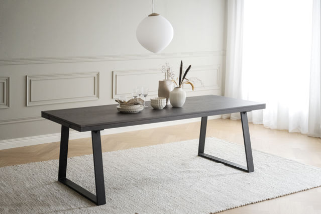 Brooklyn étkezőasztal 220x95cm - Sötétbarna/U-láb