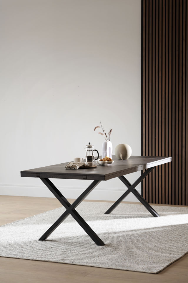 Brooklyn étkezőasztal 220x95cm - Sötétbarna/X-láb