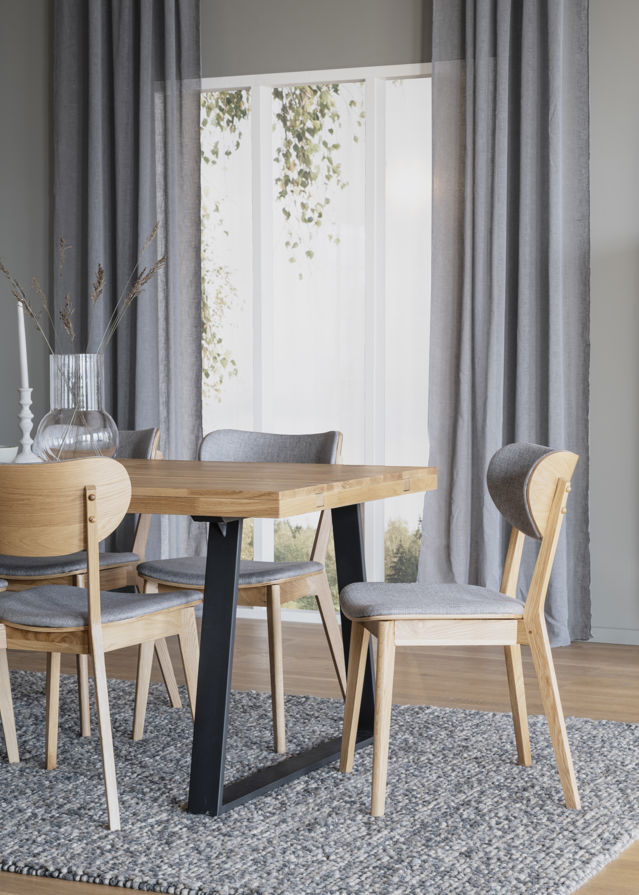 Brooklyn étkezőasztal 170x95cm - Természetes/Fekete