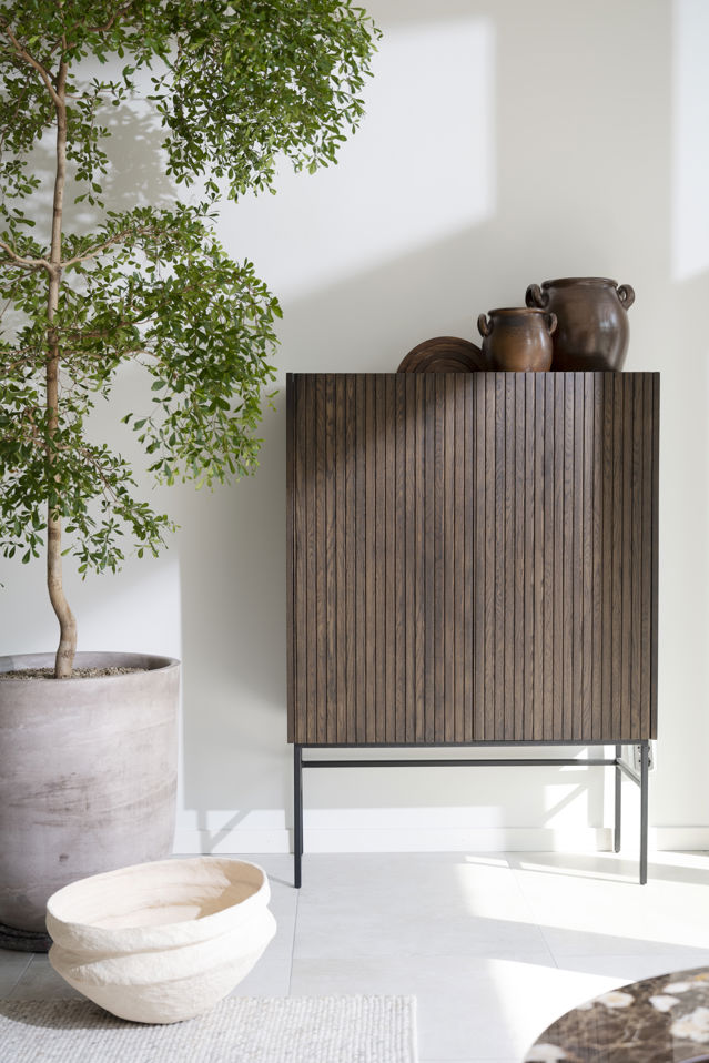 Halifax szekrény - Barna/Fekete