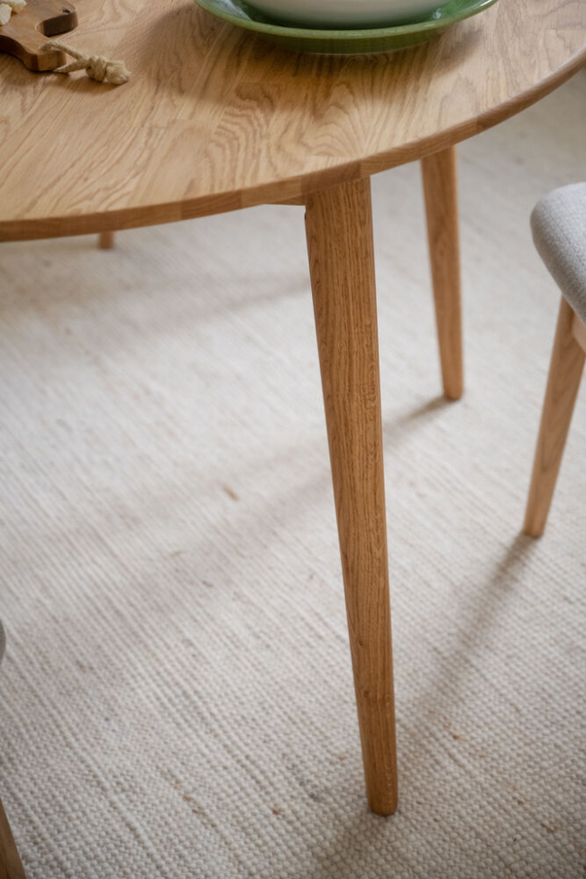 Étkezőasztal 'Tyler' 120x120 - Természetes