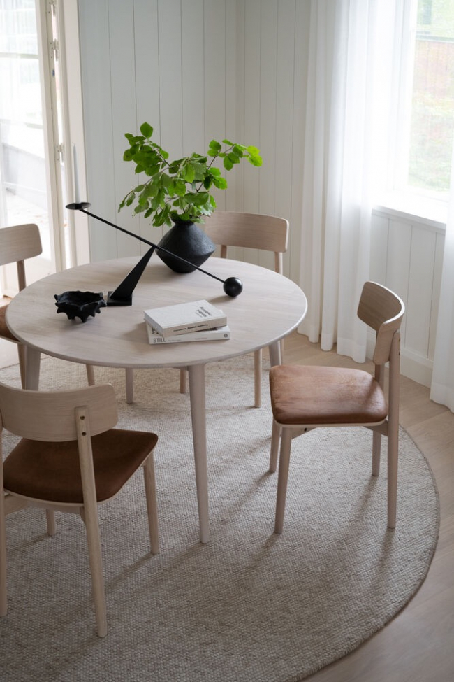 Étkezőasztal 'Tyler' 120x120 - Fehér