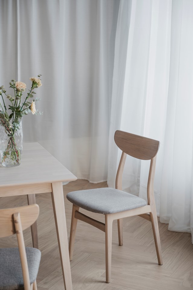 Rodham szék - Fehér pigmentált/Világosszürke