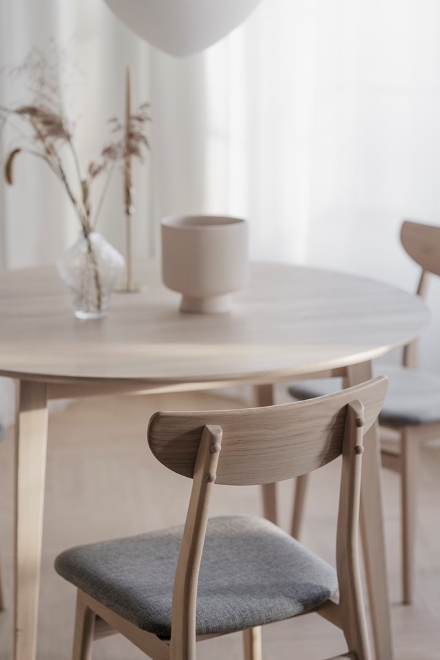 Rodham szék - Fehér pigmentált/Világosszürke