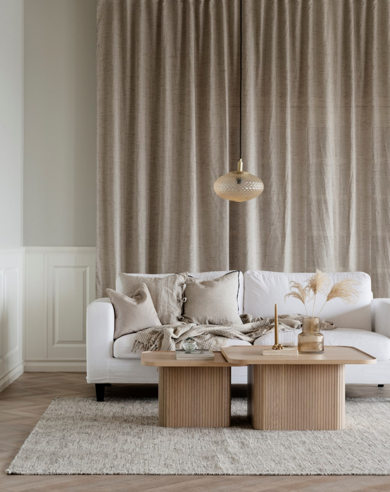 Sullivan dohányzóasztal 60x60cm - Fehér pigmentált