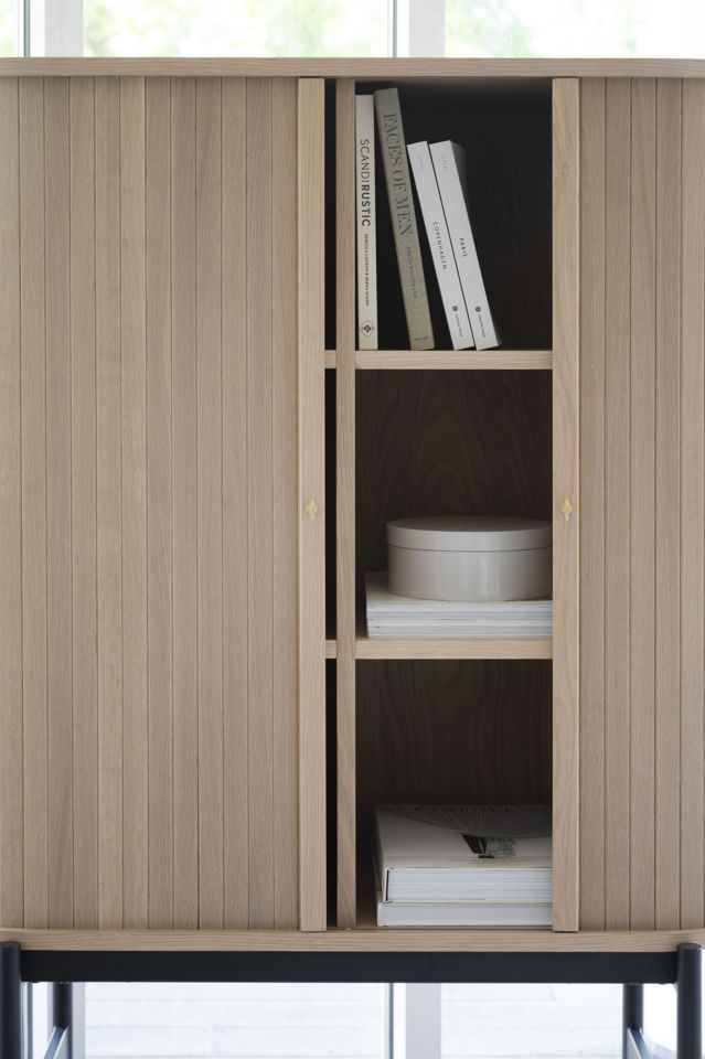 Haddington szekrény - Fehér pigmentált/Fekete