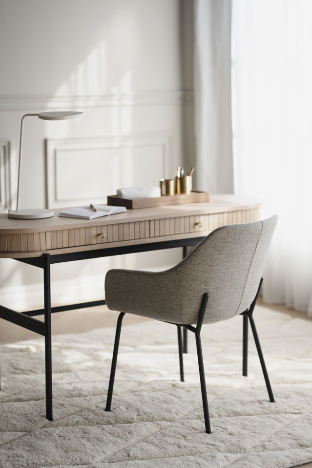 Haddington konzolasztal - Fehér pigmentált/Fekete