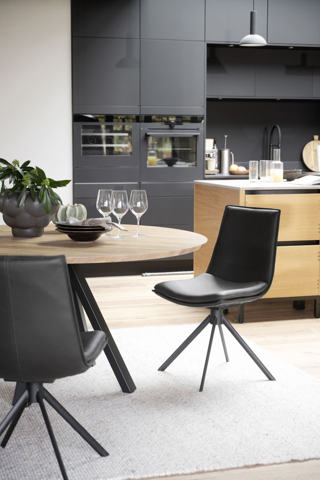 Karmstol 'Lowell' Forgatható - Fekete