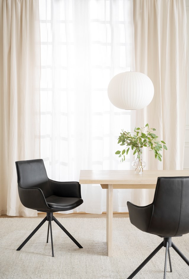 Karmstol 'Lowell' Forgatható - Fekete