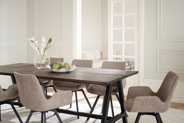 Étkezőasztal 'Carradale' 220x100cm - Barna/A láb