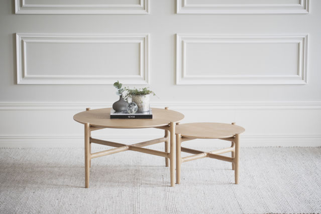 Kávézóasztal 'Holton' Kerek 80cm - Természetes