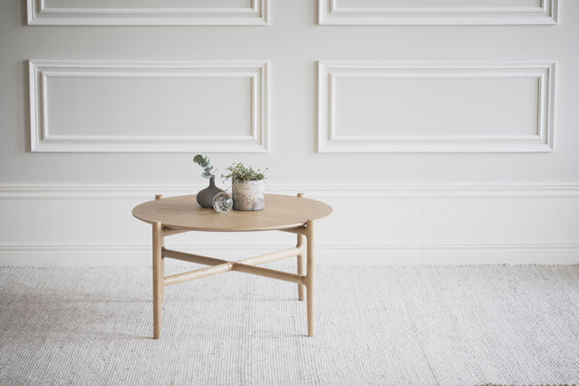 Kávézóasztal 'Holton' Kerek 55cm - Természetes