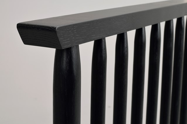 Ágytámla 'Riggins' - Fekete