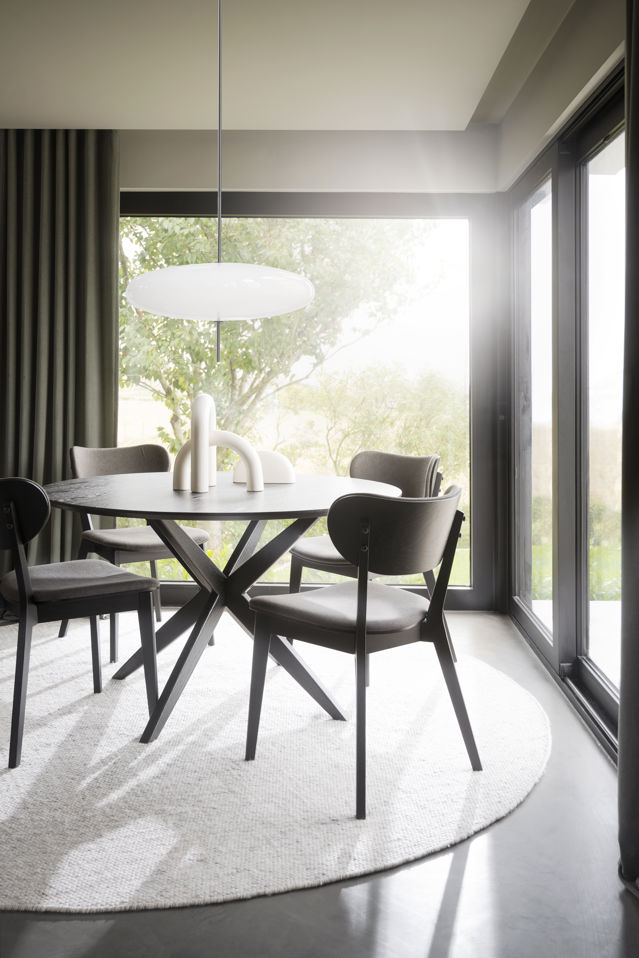 Étkezőasztal 'Calverton' Kerek 120cm - Fekete