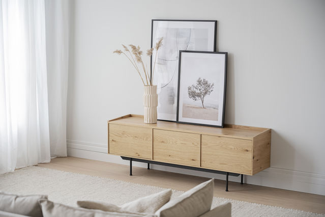 Tv-Állvány 'Brewerton' - Tölgy/Fekete