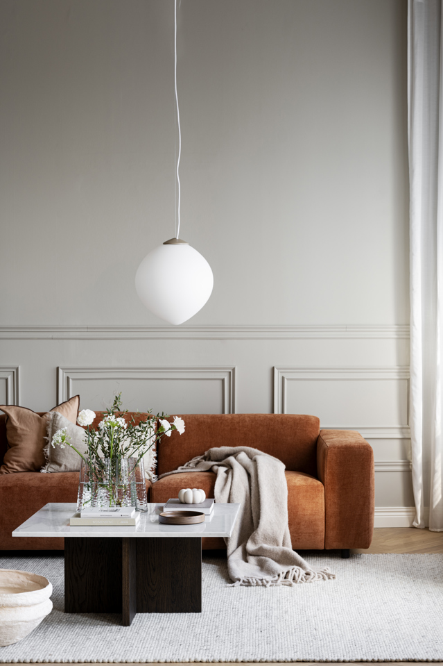 Asztal 'Brooksville' 90x90cm - Fehér/Barna