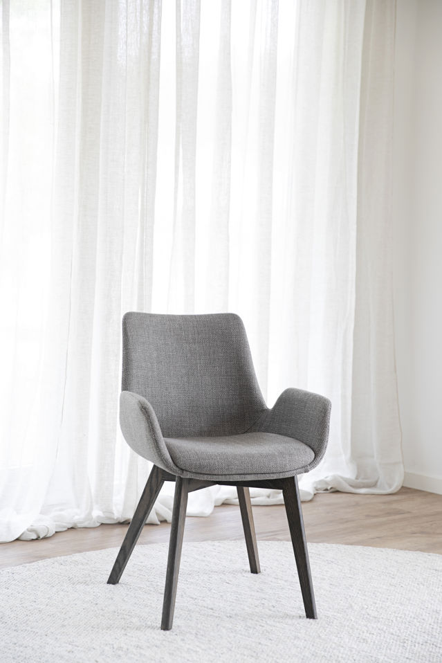 Karosszék 'Drimsdale' - Szürke/Barna