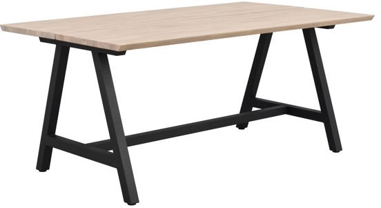 Carradale' 170x100cm étkezőasztal - Fehér pigmentált/A-láb