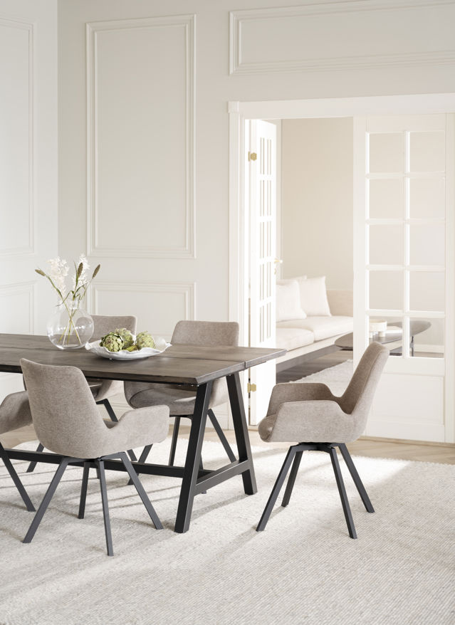 Carradale' 170x100cm étkezőasztal - Barna/A-láb