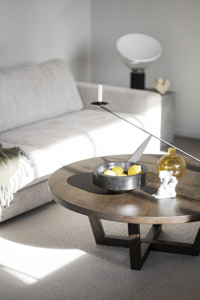 Kávézóasztal 'Boxford' Kerek 110cm - Sötét tölgy