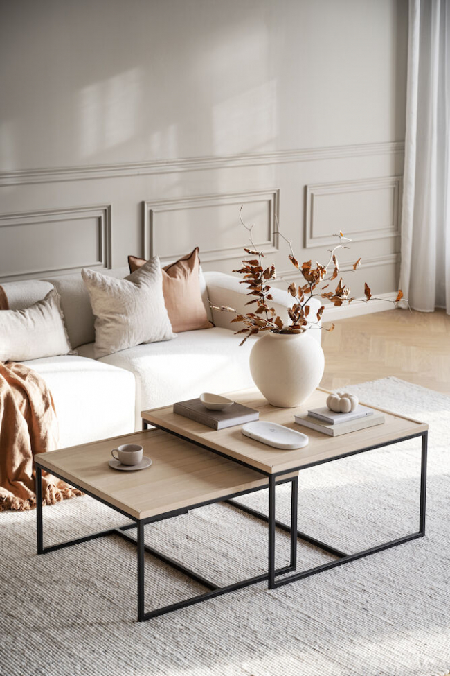 Kávézóasztal 'Deerfield' 70x70cm - Tölgy