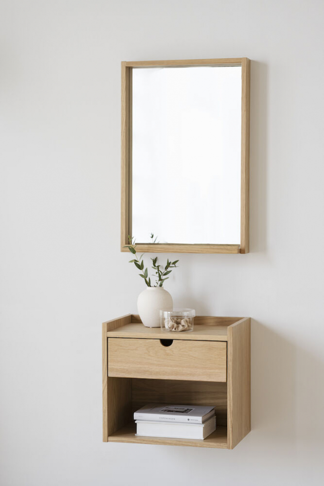 Éjjeliszekrény/Falipolc 'Hillmond' - Tölgy