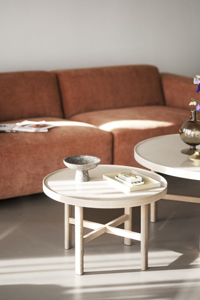 Kávézóasztal 'Marsden' Kerek 60cm - Világos tölgy