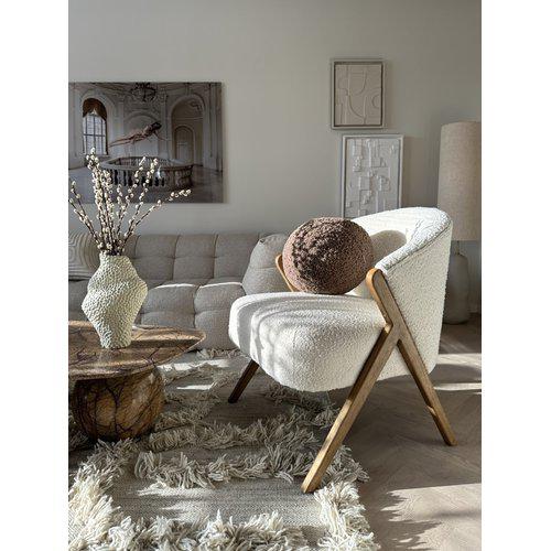 Díszpárna 'Elsie' 25cm - Barna