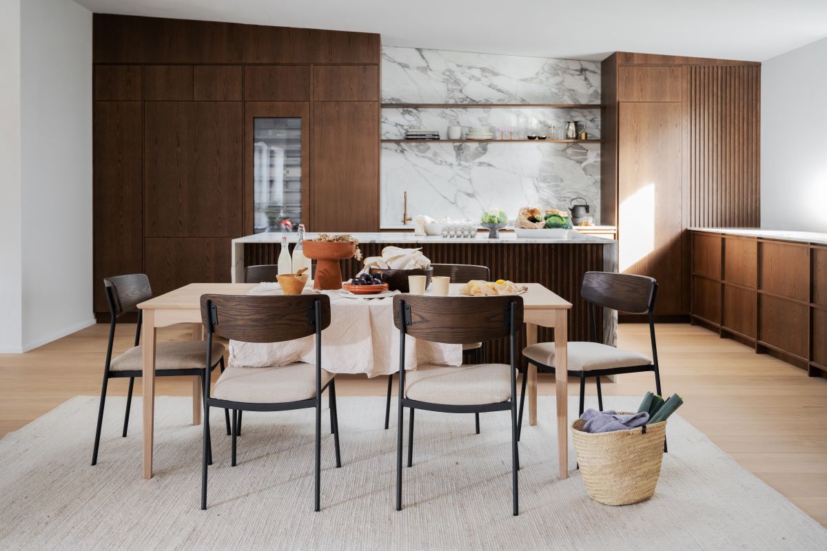 Matbord 'Markham' 180cm - Fehér pigmentált