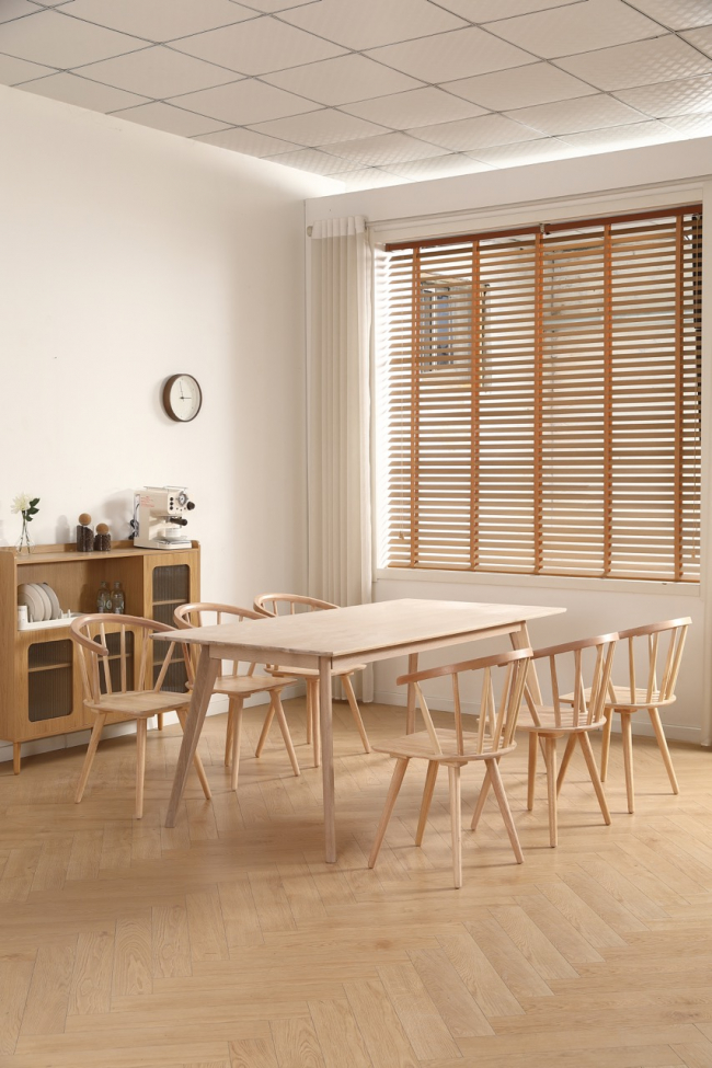 Étkezőasztal 'Line' 180 cm – Fehér pácolt