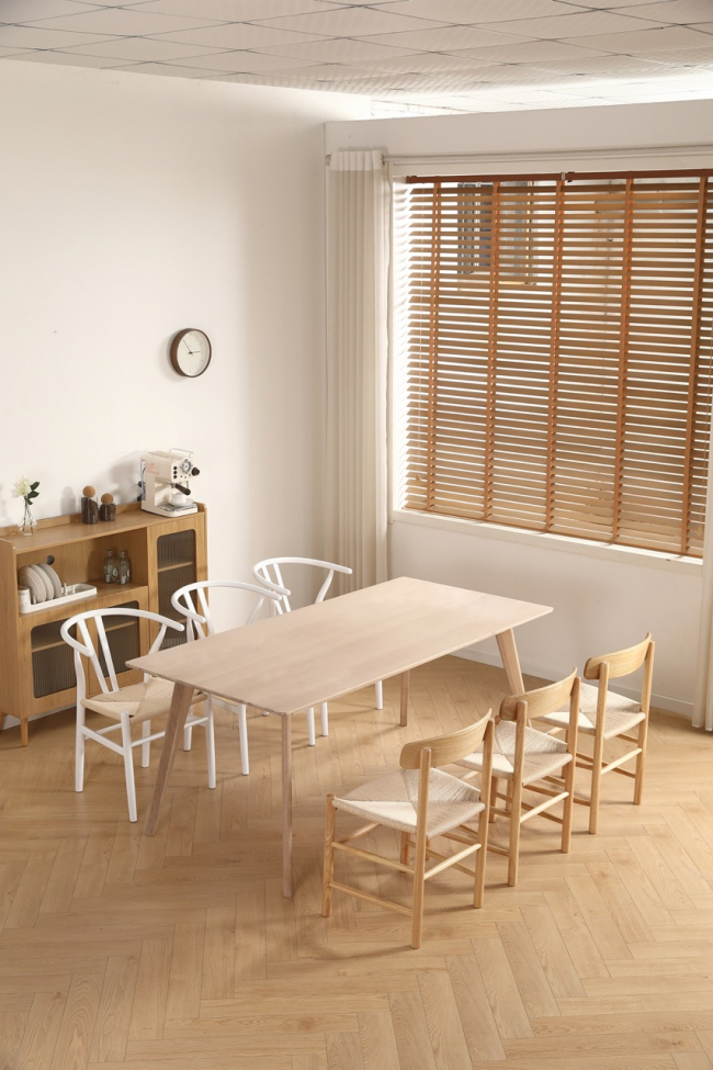 Étkezőasztal 'Line' 180 cm – Fehér pácolt