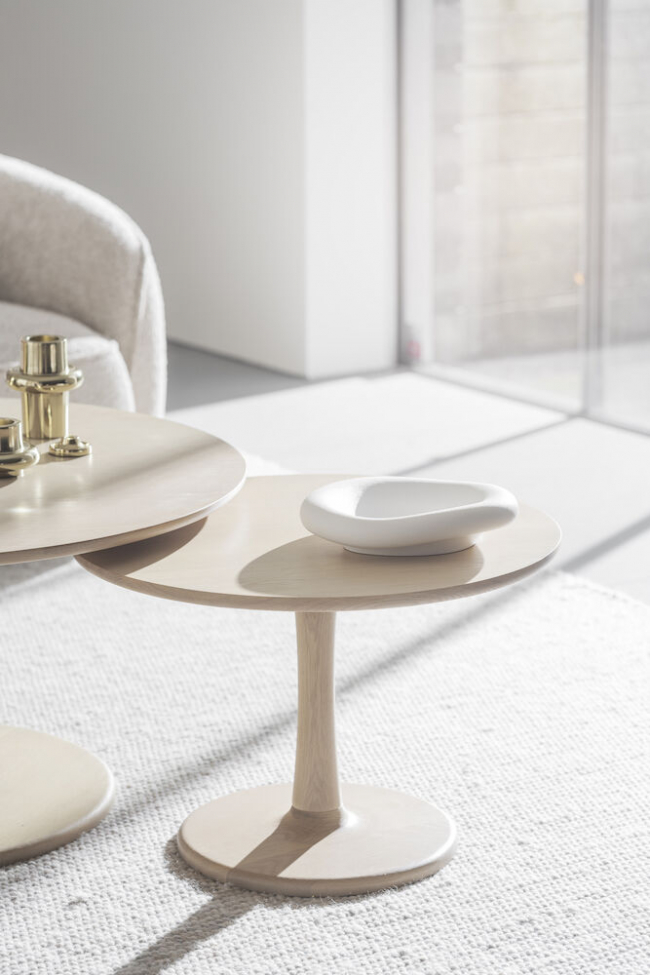 Asztal 'Hobart' Kerek 60cm - Természetes