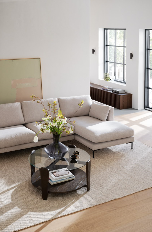 Kanapé 'Corwin' Ágyazható jobb - Világos bézs