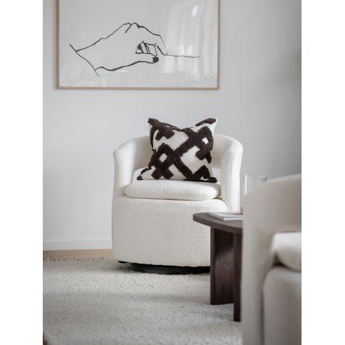 Párnahuzat 'Ines' 45x45- Barna